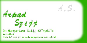 arpad szijj business card